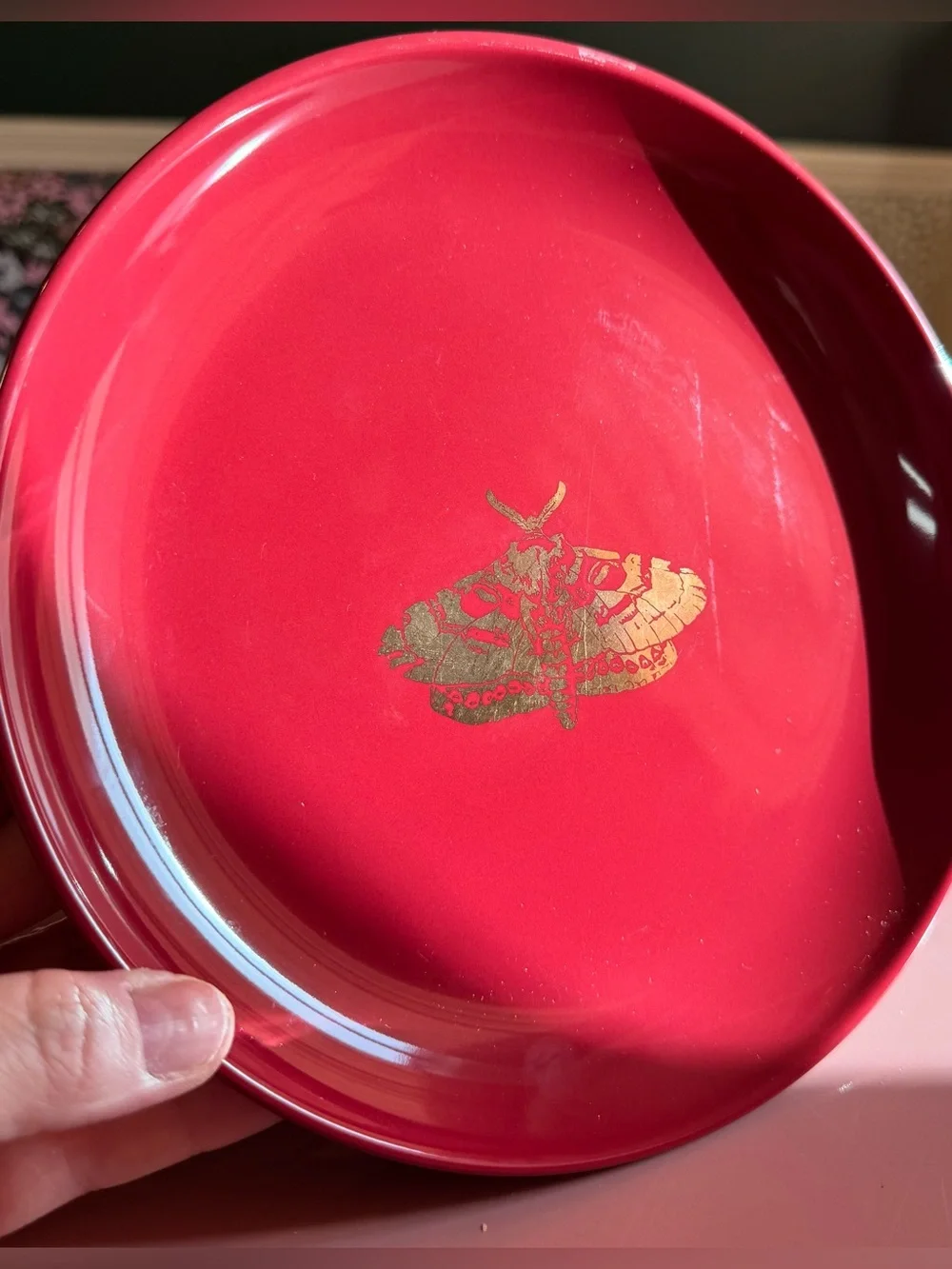 Anthropologie Catherine Martin Midnight Creatures Stoneware Dessert Plate, Moth